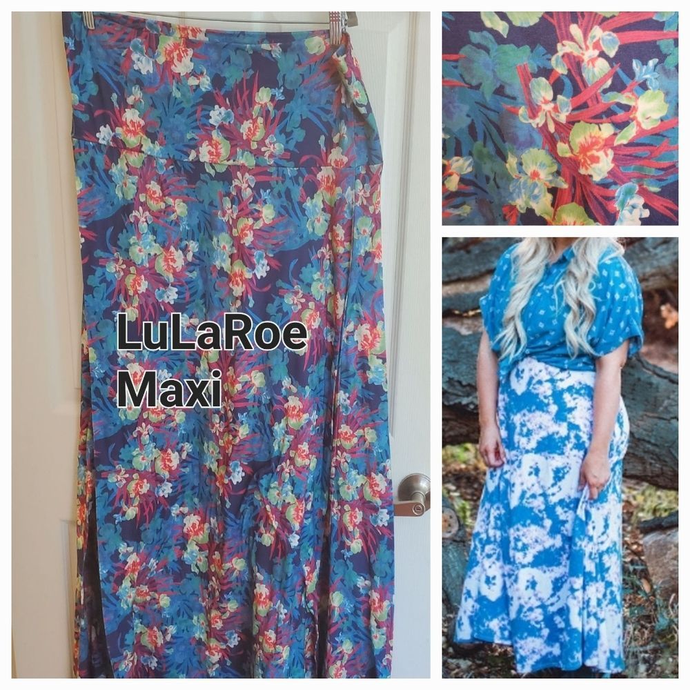 LuLaRoe Maxi Skirt Hawaiian Tropical Vacation Skirt. NWOT